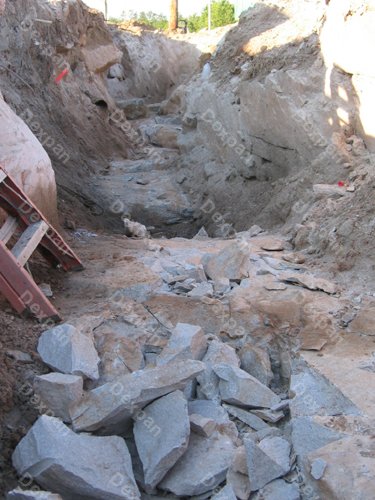 Dexpan Rock Trenching & Excavating, Rock Blasting by Excavator