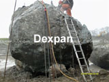 Dexpan rock breaking, rock demolition, rock blasting, rock excavating, rock drilling in Sewer Replacement